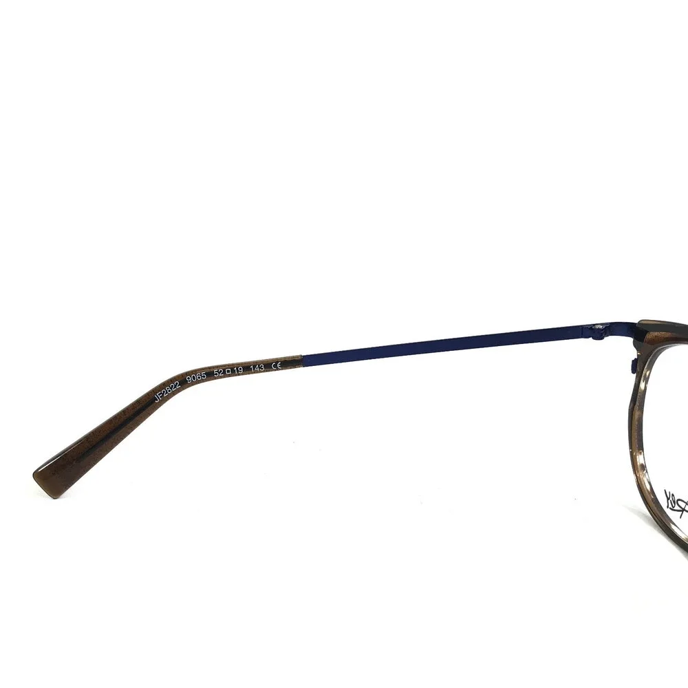J. F. Rey Eyeglasses Frames JF2822 9065 Sparkly Brown Horn Blue 52-19-143